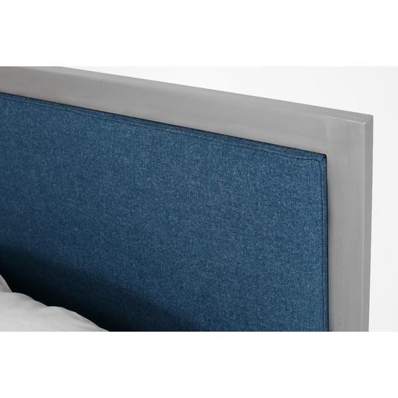 image of Modern brushed aluminium bed
