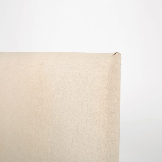 image of French grey linen 5ft headboard