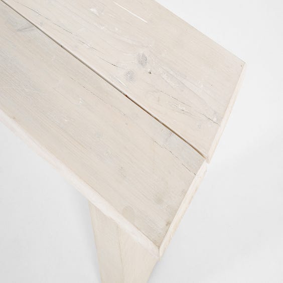 image of Simple white washed bench