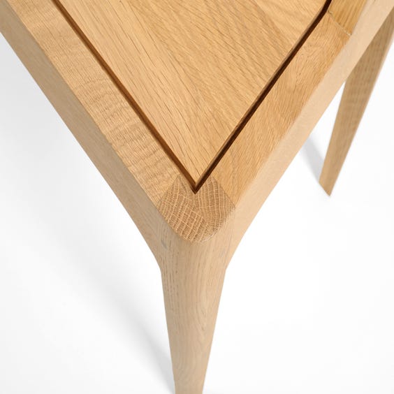 image of Modern oak spindle back bench