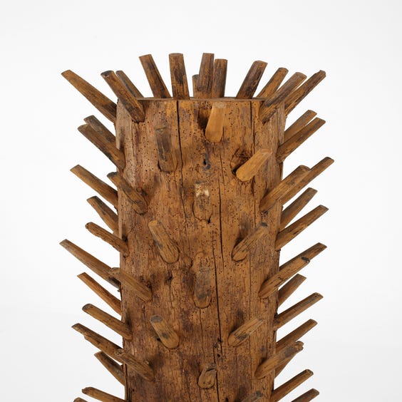 image of Rustic wooden bottle rack