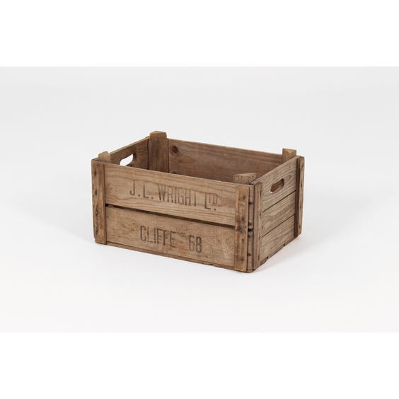 image of Rustic natural wood box crate