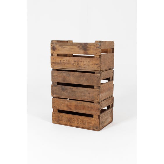 image of Rustic natural wood deep crate