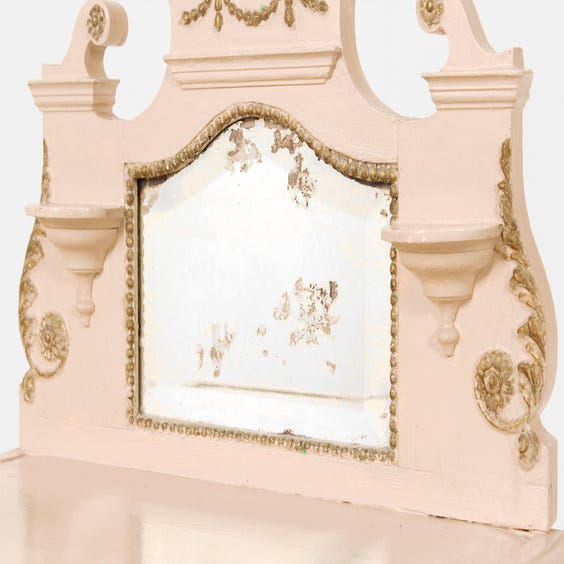 image of Vintage pale cream bedside table