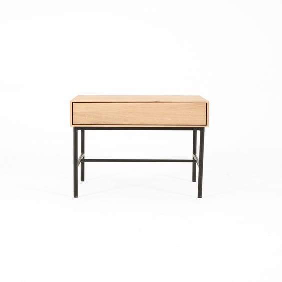 image of Modern oak square bedside table