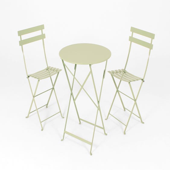 image of Small willow folding cafe table