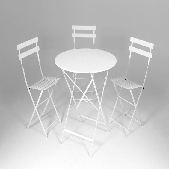 image of Medium white bistro café table