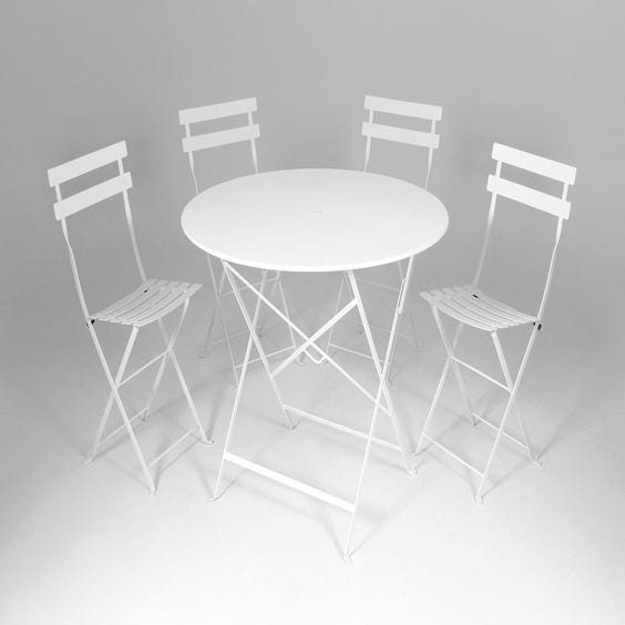 image of Large white bistro café table