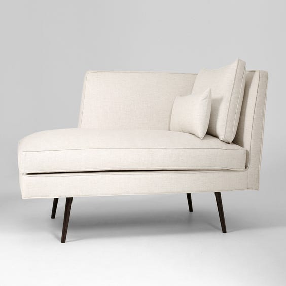 image of Midcentury style white chaise longue