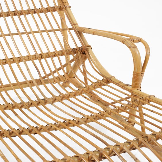 image of Midcentury Italian bamboo chaise longue