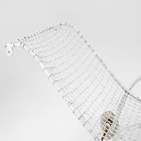 image of Modernist metal wire sun lounger