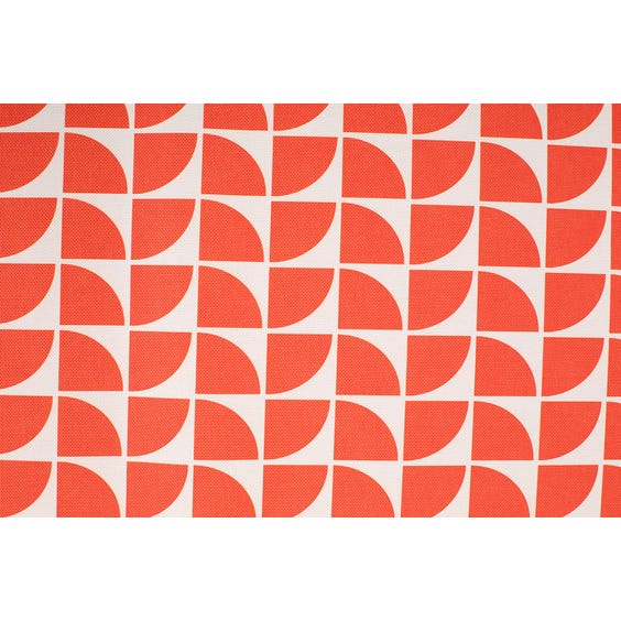 image of 1970's style geometric red orange sun lounger