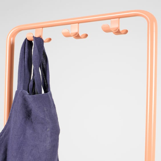 image of Pink metal hallway coat stand