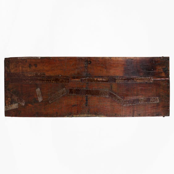 image of Reclaimed rustic wood console table