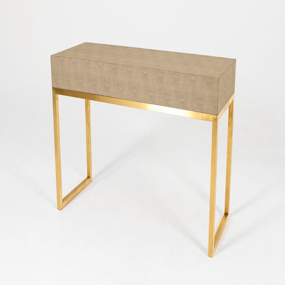 image of Beige shagreen console table
