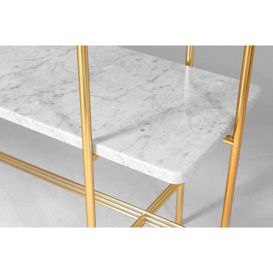 image of Danish white marble console table