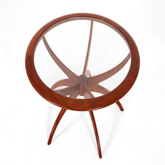image of Midcentury circular teak coffee table