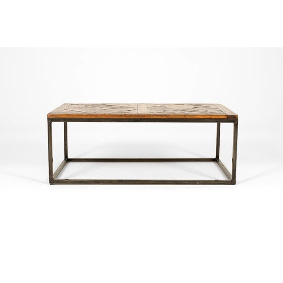 image of Oak parquet coffee table