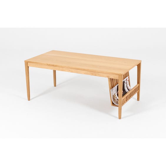 image of Ercol pale oak rectangular coffee table
