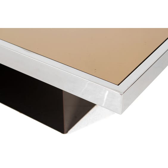 image of Chrome and bronze coffee table