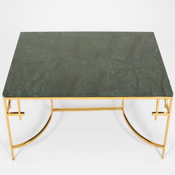 image of Green marble top coffee table