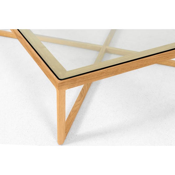 image of Modern square oak coffee table