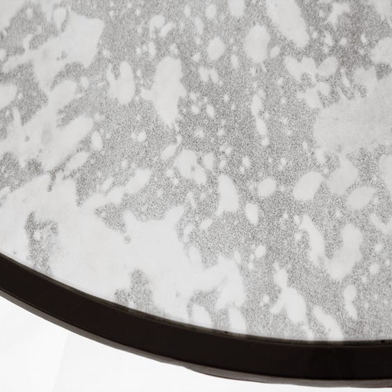 image of Circular mirrored glass coffee table