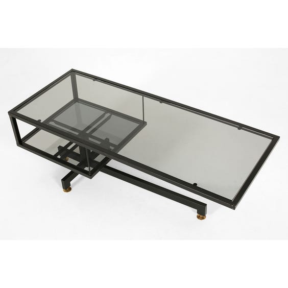 image of Smoked glass cantilever coffee table