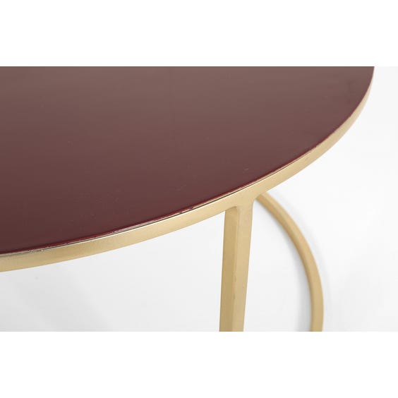 image of Plum enamel top coffee table