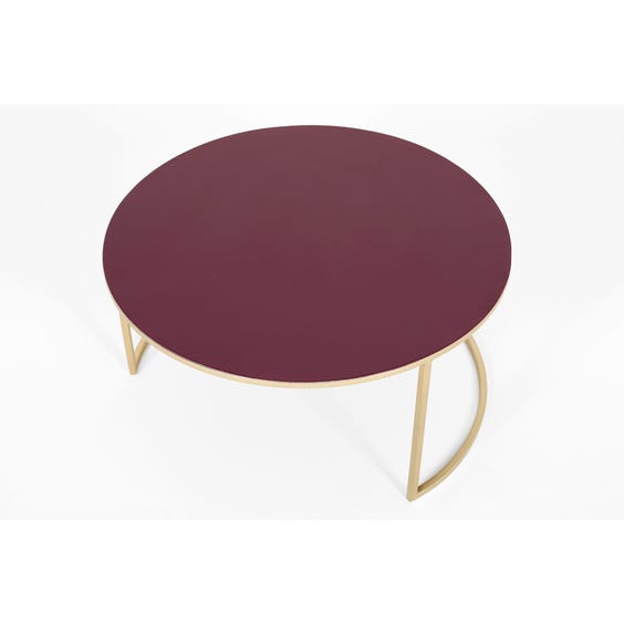 image of Plum enamel top coffee table