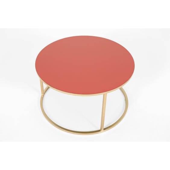 image of Modern coral pink coffee table