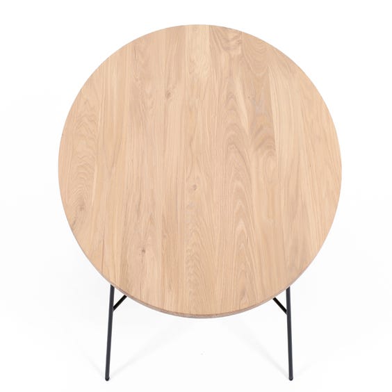 image of Modern oak circular coffee table