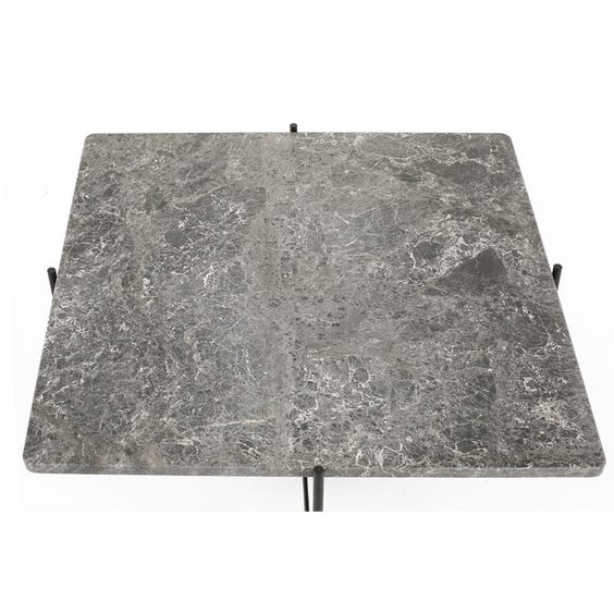image of Square grey marble coffee table