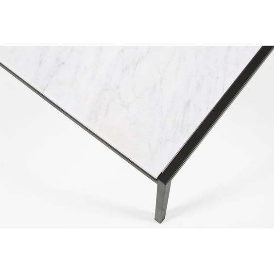 image of Square white marble coffee table