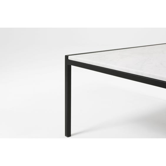 image of Square white marble coffee table