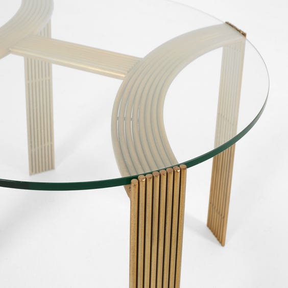 image of Fluted H frame coffee table