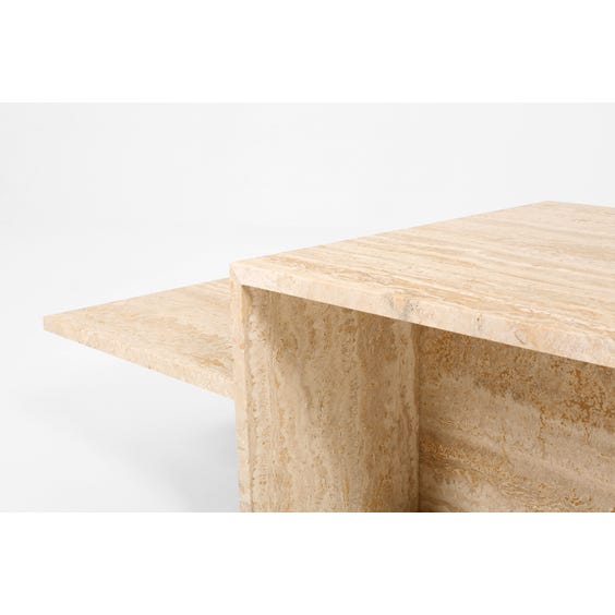 image of Postmodern travertine coffee table