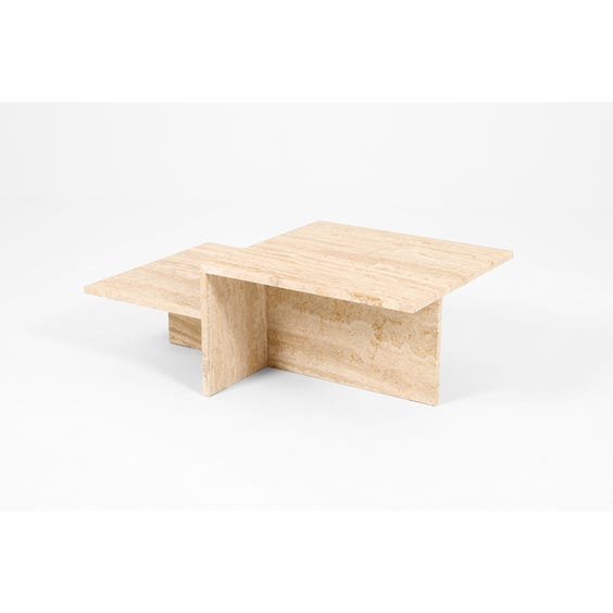 image of Postmodern travertine coffee table