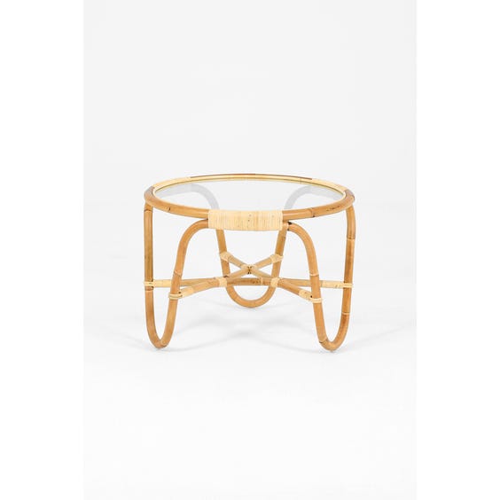 image of Midcentury Danish rattan coffee table