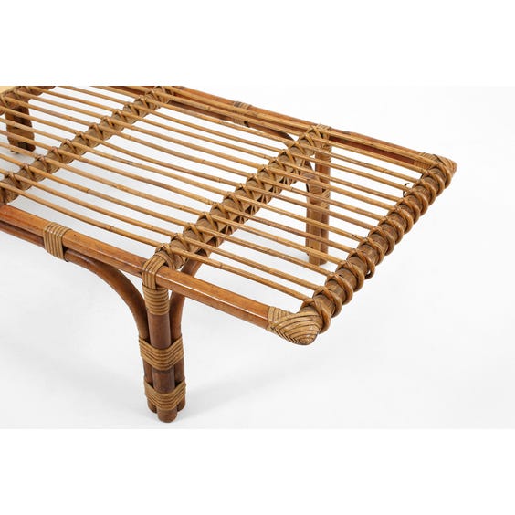 image of Midcentury French rattan coffee table