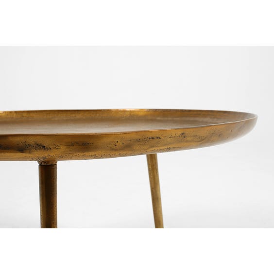 image of Midcentury antiqued brass coffee table