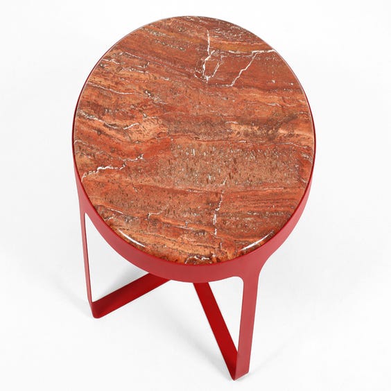 image of Modern red travertine coffee table