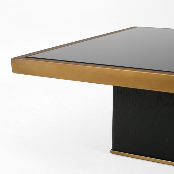 image of Large brushed bronze coffee table