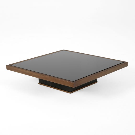 image of Small brushed bronze coffee table