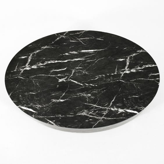 image of Faux marble plinth coffee table 
