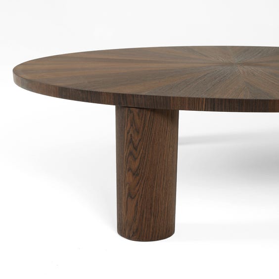 image of Large walnut marquetry coffee table