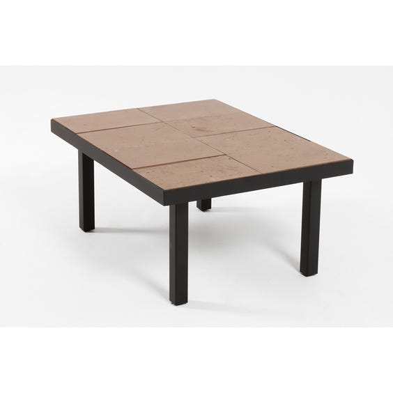 image of Low mocha tiled side table