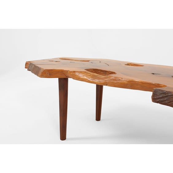 image of Midcentury raw edge coffee table
