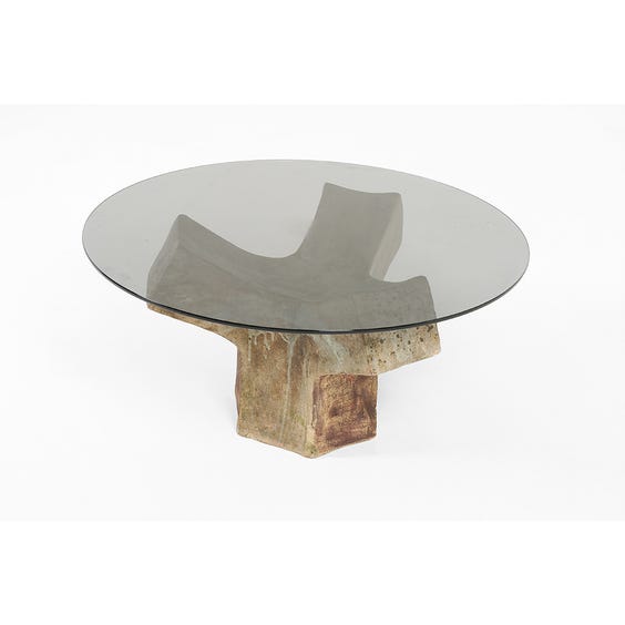 image of Midcentury brutalist sculptural coffee table