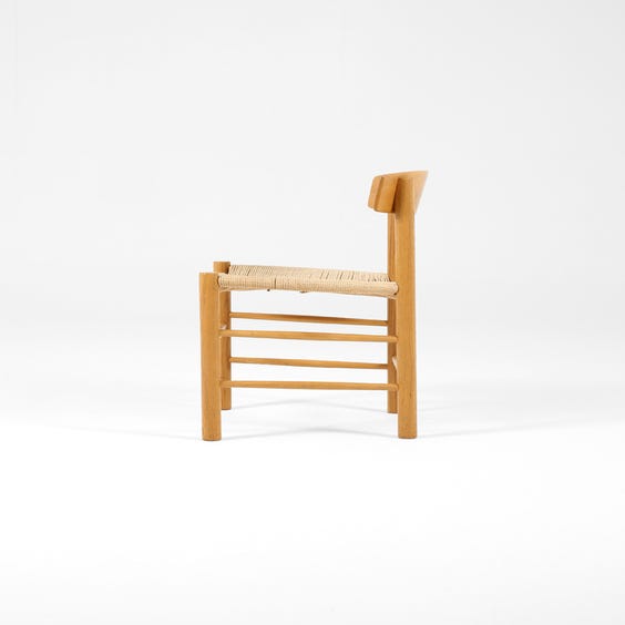 image of Oak woven seat dining chair